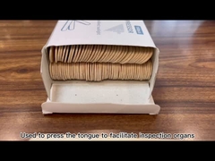 Where should tongue depressors be placed?