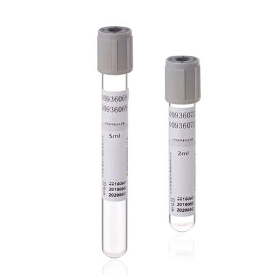 Hệ thống lấy máu chân không y tế Ống glucose tiệt trùng màu xám dùng một lần